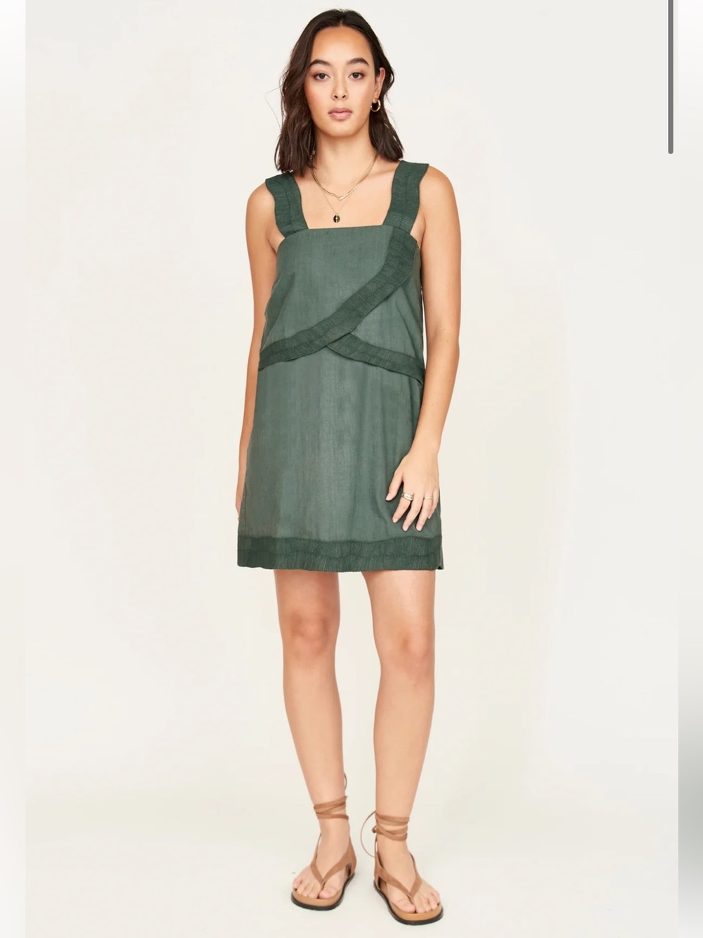 Mirth Nicobar Dress in Verde Fossil